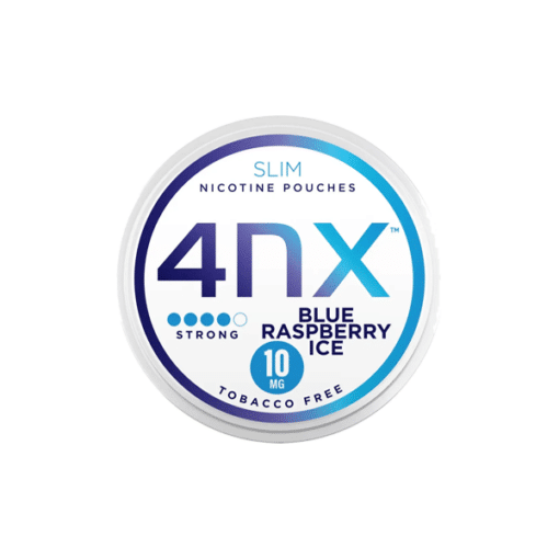 4Nx 10Mg Blue Raspberry Ice Slim Nic Pouches - The Nicotine Store