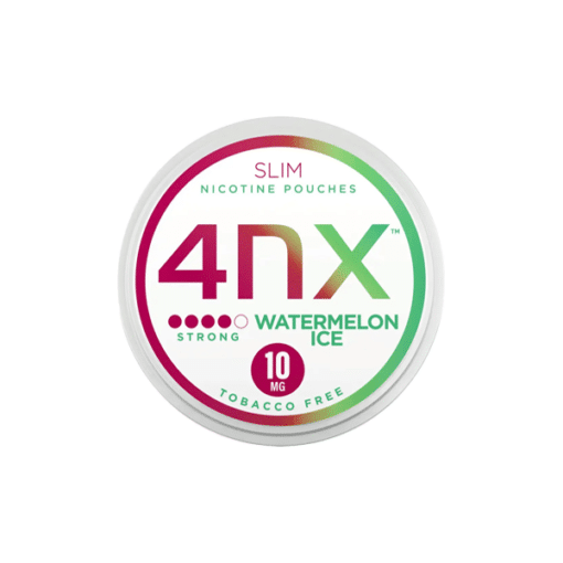 4NX 10mg Watermelon Ice Slim Nic Pouches - The Nicotine Store